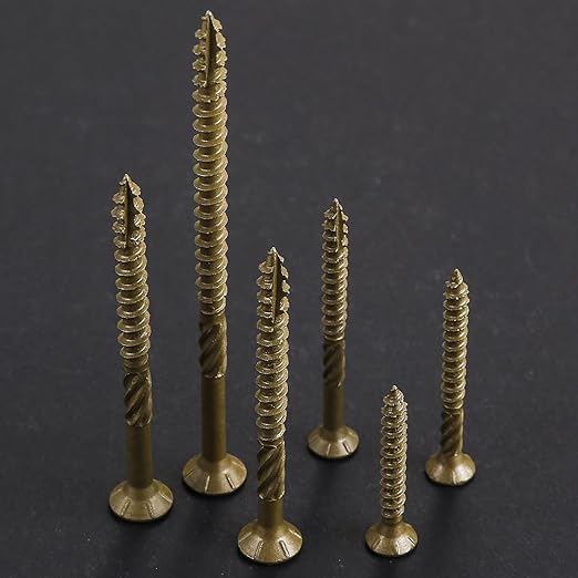 #10 * 2-1/4" Deck Screws, (450pcs) 5 lbs.Exterior Wood Screws, Rust Resistant Epoxy Coated, Bronze, T20 Star Bit