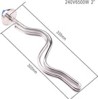 DERNORD 2 Inch (OD64) Tri-clamp Ripple Heating Element Electric Water Heater 6500W 240V
