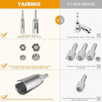 2 Pack 1/4" Hex Shank，Power Wing Nut Driver Set,Slot Wing nuts Drill Bit Socket Wrenches Tools Set, Drills Bits for Panel Nuts screws eye C hook bolt (2 Pack 2 Size （10mm,16mm）)