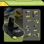 Upgraded 3.8Ah P102 Replacement for Ryobi 18V Battery and Charger Combo Lithium ion Compatible with Ryobi 18V ONE + Battery P108 P103 P104 P105 P107 P109 P122 Cordless Power Tools & Charger P117 P118
