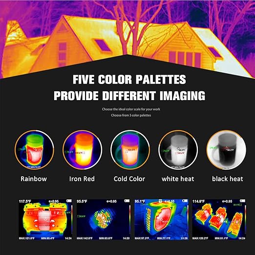 Thermal Imaging Camera 256x192 IR Resolution Handheld Infrared WiFi Thermal Camera 3.5" Screen with Analysis Software, Thermal Camera Home Inspection,Thermal viewer,Thermal Vision