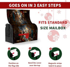 Christmas Nativity Mailbox Covers Magnetic Outdoor Decorations 25.5 X 21 Inch Large Size Vintage Winter Xmas Nativity Mailbox Wraps Post Letter Box Cover Oversized for Outside Garden Yard