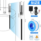 Powered Anode Rod for Water Heater(40-89 Gallon Tank) Electric Anode Rod Made of Titanium,25-Year Warranty，Anti-rust, Anti-Corrosion, Reduce Scale,Water Heater Anode Rod Powered Anode Rod