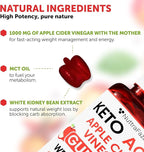 Keto ACV Gummies Advanced Weight Loss - ACV Keto Gummies for Weight Loss for Women and Men - Keto Gummies Supplement - Detox & Cleanse, Digestion - Apple Cider Vinegar - 1 Pack