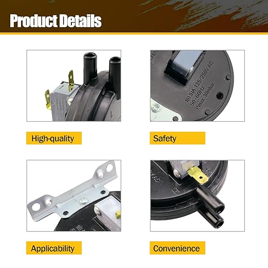 Water Heater Air Pressure Switch Fit for CAMPLUX Ranein Recpro Girard FOGATTI Furrion Suburban RV and Gas Tankless Water Heater