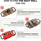 Official Legacy Tool Roll Bag - Easy to Carry 5-Pocket Roll Up Tool Bag - Durable Canvas, Rust-Proof YKK Zippers & Secure Buckle - A Loving Gift for Dads, Mechanics, Electricians & Hobbyists | Khaki