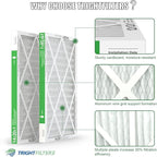 14x20x1 Air Filter 4 Pack, MERV 8 Pleated Dust Defense Air Filters Replacement Air Conditioner HVAC AC Furnace Filter, Durable and Lightweight