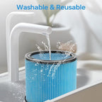 90304 Filter Replacement Parts Compatible with Shop Vac 90304 90350 90333, Fits Most 5 Gallon Up Wet Dry Vacuum Cleaner. Part # 90304, 90585 (1PCS)