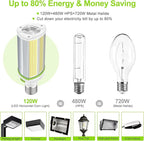 LED Corn Light Bulb 120W 96W 72W Wattage Adjustable, E39 Base Corn Cob Light Bulb 5700K 5000K 4500K, 18,000LM DLC ETL Listed Commercial High Bay Light for Warehouse Parking Lot Lighting, AC 100V-277