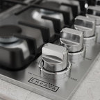 Empava 36 in. Gas Stove Cooktop 6 Italy Sabaf Sealed Burners NG/LPG Convertible in Stainless Steel, 36in