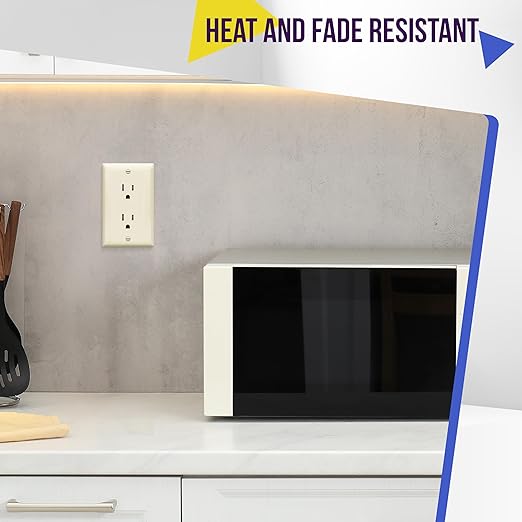 ENERLITES 10 Pack Light Almond Decorator Receptacle with Screwless Wall Plate, Standard Electrical Wall Outlet, 15A 125V, Self-Grounding, 2-Pole, 3-Wire, 5-15R, UL Listed, Tamper Resistant