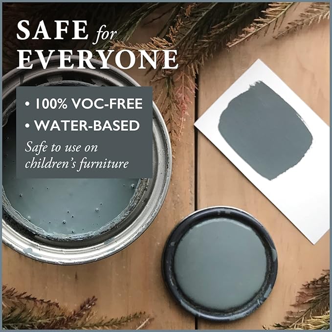 AMY HOWARD AT HOME Chalk-Based One Step Paint for Furniture, Cabinetry, Decor, Finish, and More | No Stripping, Sanding, or Priming | Medium Base | 16 Ounce | Geyer Gray