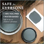 AMY HOWARD AT HOME Chalk-Based One Step Paint for Furniture, Cabinetry, Decor, Finish, and More | No Stripping, Sanding, or Priming | Medium Base | 32 Ounce | Geyer Gray