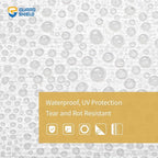 GUARD SHIELD Tarps Heavy Duty Waterproof 12x16 Feet White Poly Tarp Cover Outdoor Thick UV Resistant Tarpaulin with Grommets 10mil (2-Pack)