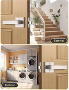 10 Pack Brushed Nickel Passage Door Levers Interior Door Handles, Heavy Duty Closet Hallway Door Handle Sets