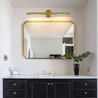 Gold Brass Hardwired Picture Light, 30" Knurled Dimmable Rotatable 360° Picture Lights for Wall, Vanity Light, Gallery Wall Light, Art Lighting, Picture Frame Light,Include Bulb