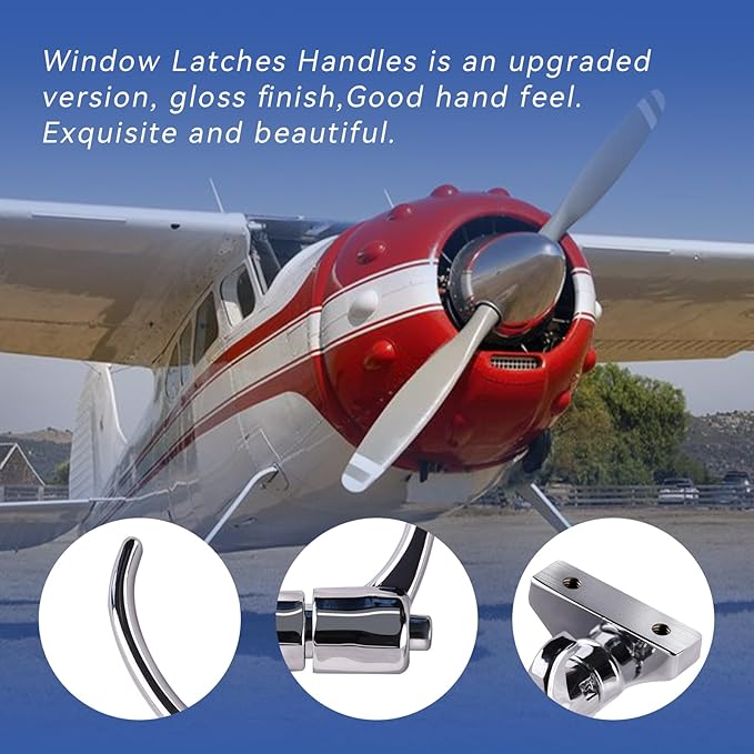 Left Hand Window Latch with Screw Compatible with 1954-1977 Cessna100,200,300 Series Aircraft