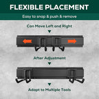 Garage Garden Tool Organizer Wall Mount,48 Inch Garage Organizer Wall Mounted Storage System with 7 Layer Hooks,Max 440lbs Adjustable Metal Hooks,Home Gift