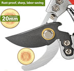 Ultra Sharp Germany Steel Pruning Shears - Cuts 3X Easier, Weak Hand Arthritis Snips, Rust-Resistant, Effortlessly 1-Inch Cut Capacity Garden Scissors, Ergonomic Handle (gt-05, 1)