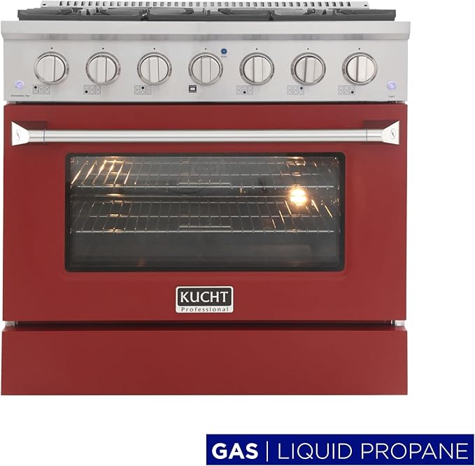 Kucht KNG361/LP-R Gas Range, Red