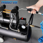 MEANLIN MEASURE 8 PCS Pistol Grip Air Blow Gun With 1/4" Nickel-plated Iron Air Plug For Air Compressor Home Garage Store Industrial