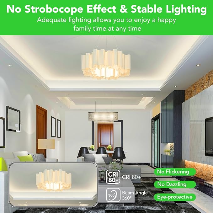 BUBO G9 LED Bulb 2700K Soft White 430 Lumens, 3W Equivalent 40W T4 G9 Halogen Replacement, 360°Beam Angle 120V Non-Dimmable No-Flicker G9 Light Bulbs for Crystal Chandelier Lighting, 6 Pack