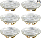 PAR36 LED Landscape Lighting 12W 1200LM(Eq to 100Watt Halogen) 12V-36V Warm White 3000K Waterproof, PAR36 Flood Light 12V Multipurpose Base Light Bulb,6 Pack