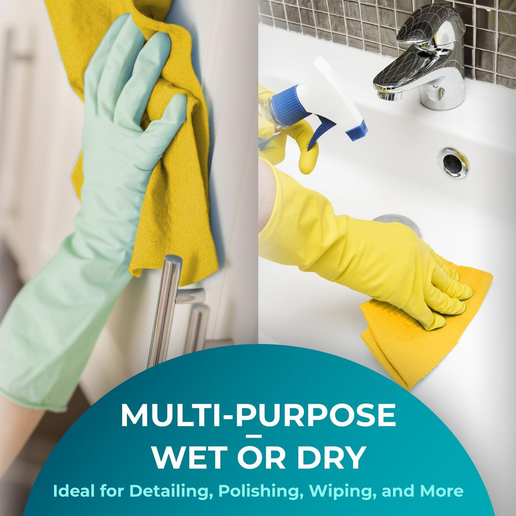 HELOMOR 100 Pack Microfiber Cleaning Cloth Roll - Tear Away Reusable Paper Towels Washable, 11.8" Ultra Absorbent Cleaning Supplies for Housekeeping, Rags Microfiber Towel, Lint Free Cloth Value Pack