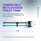 BlueStars 38mm Toilet Push Button Thread Diameter, Dual Push Flushing Toilet Water Tank Button - American Standard - Pack of 2