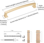 COTYKILEY 10 Pack 6-1/4 Inch(160mm) Brushed Brass Cabinet Handles Gold Kitchen Cabinet Pulls Cabinet Door Handles Kitchen Cabinet Hardware