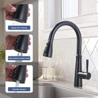 Metal Kitchen Faucet Head Replacement: 3-Function Pull Down Spray Nozzle with 9 Adapters, Sink Sprayer Replacement Compatible with Moen, Delta, Kohler, American Standard Faucets, Oil Rubbed Bronze