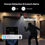 Kittyhok Wireless Solar Security Camera System | 4pcs Bullet Solar Camera, 2pcs PT Solar Security Camera Outdoor, Solar Power, Human Detection, Spotlight, 10CH NVR, Local Storage, No Monthly Fees