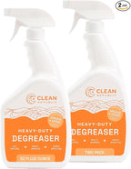 Clean Republic Heavy-Duty Degreaser, Multi-Surface Cleaning Spray for Ovens, Stove Tops, Grills, and More, 32 Fluid Ounce Bottle, 2-Pack