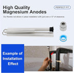 44 Inch Flexible Magnesium Water Heater Anode Rod 3/4" NPT Thread Replacement for AO Smith, Rheem, Reliance, Richmond, Kenmore, GE & State Includes 1-1/16" Hex Socket Tool & Teflon Tape