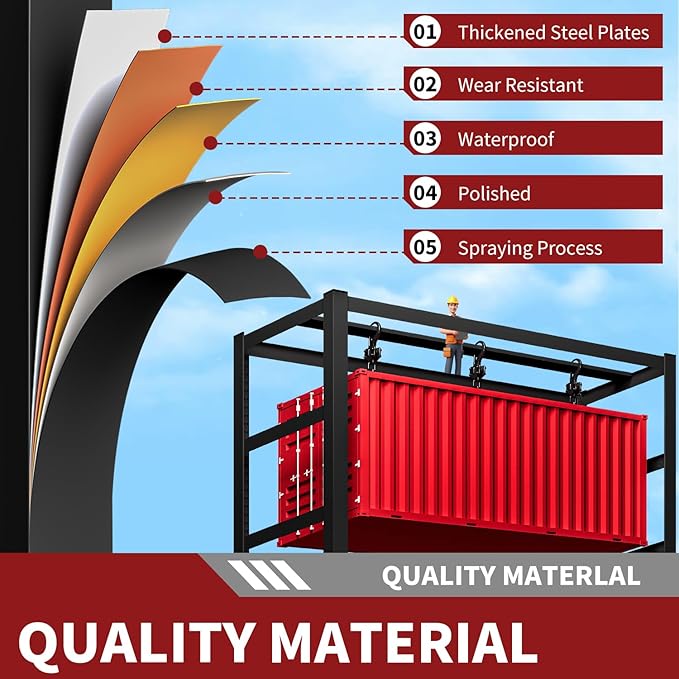 Shelving Units and Storage, 3000LBS Garage Storage Shelves, 5 Tier Shelving Unit, Steel Industrial Shelving, Adjustable Standing Shelf for Garage, Pantry, Closet 72" H x 36" W x 16" D, Black