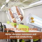 JACKYLED 50Pcs of UL Listed Non-shunted T8 Lamp Holder Socket Tombstone for LED Fluorescent Tube Replacements Turn-Type Lampholder, Medium Bi-pin Socket for Programmed Start Ballasts Standard Profile