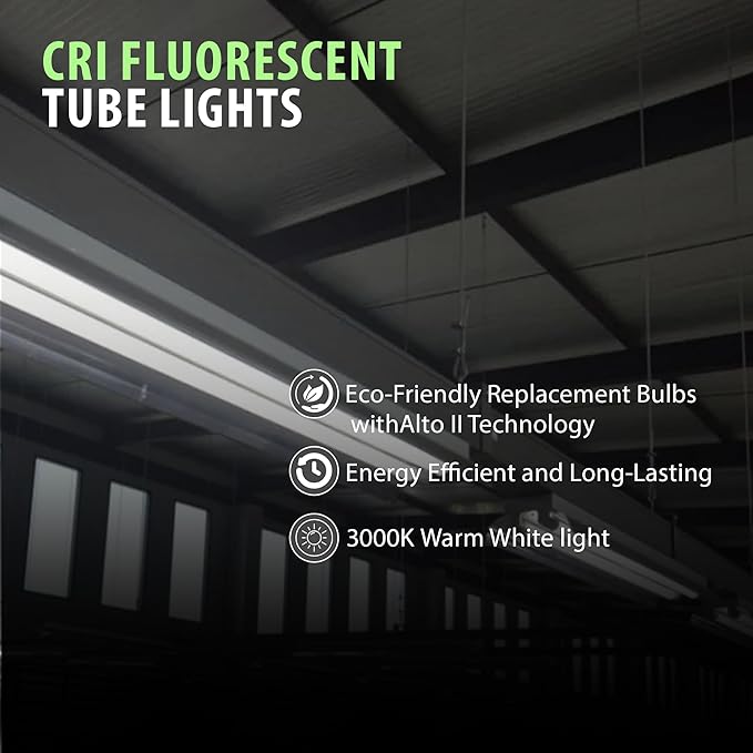 High-Performance 32W T8 Fluorescent Tube Light with 3500K Neutral White Color, Alto Energy-Saving Technology, and 24,000-Hour Lifespan