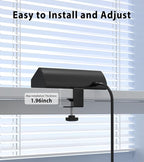 45W Fast Charging Station,Desk Clamp Power Strip,4 PD USB-C Ports,5 AC Outlets,Surge Protector Power Strip, 14AWG Heavy Duty Cord, Fits 1.9" Tabletop Edge (Black, 20 FT Cable)