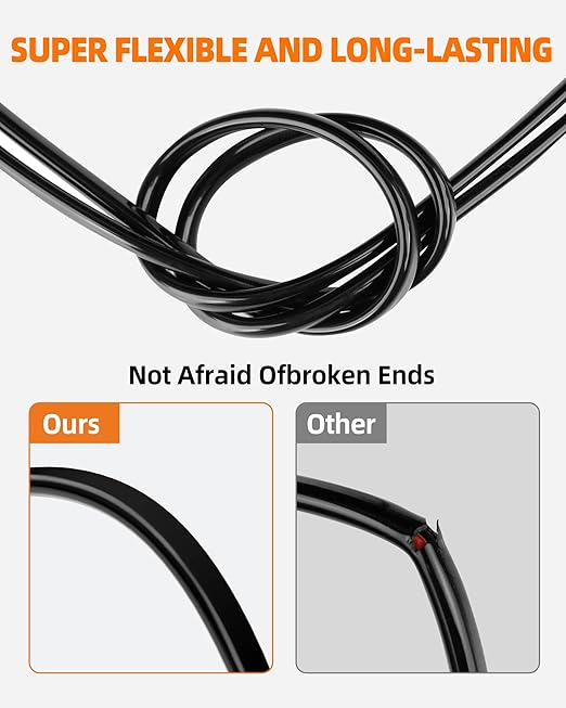 12 Gauge Wire, 12 AWG 2 Conductor Electrical Wire, Flexible/Oxygen-Free Tinned Copper/Stranded PVC 12/2 Cord for Automotive, Marine, LED Strips, Solar, RV, Lighting (50FT)