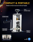 CREWORKS Manual Wire Stripper Machine, 0.06"-0.98" Wire Stripping Machine, Wire Stripping Tool for 1.5-25 mm Scrap Wire Leftover Cable, Copper Wire Stripper with 2 Feed Hole Plates for Power Drill