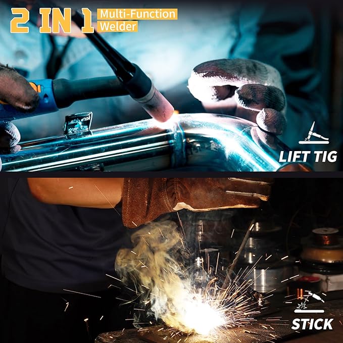 110V 135A Stick Welder Lift Tig Welder Digital Welding Machine with Overheat Protection,Electrode, Digital Screen, Quick Connector with Hot Start - MINI MMA Arc Welder