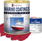 ShangTianFeng 207014 Marine Wood and Fiberglass Primer,32 Fl Oz Brilliant Bright Red+10 Fl Oz diluent, Suitable for use on fiberglass, wood or metal surfaces above the waterline 1 Quarts
