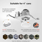 LVWIT 4 Inch LED Recessed Light, Recessed Can Lights Color Selectable 2700/3000/4000/5000/6000K 5CCT, 7W 700LM, Dimmable LED Can Lights with E26 Conversion Kit,Suitable for 4inch Can,6 Pack