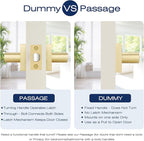 EHOMEWARE 8 Pack Gold Dummy Door Handle, Heavy Duty Single Sided Door Lever, Non Funtional Interior Door Handles for Pull or Push Only