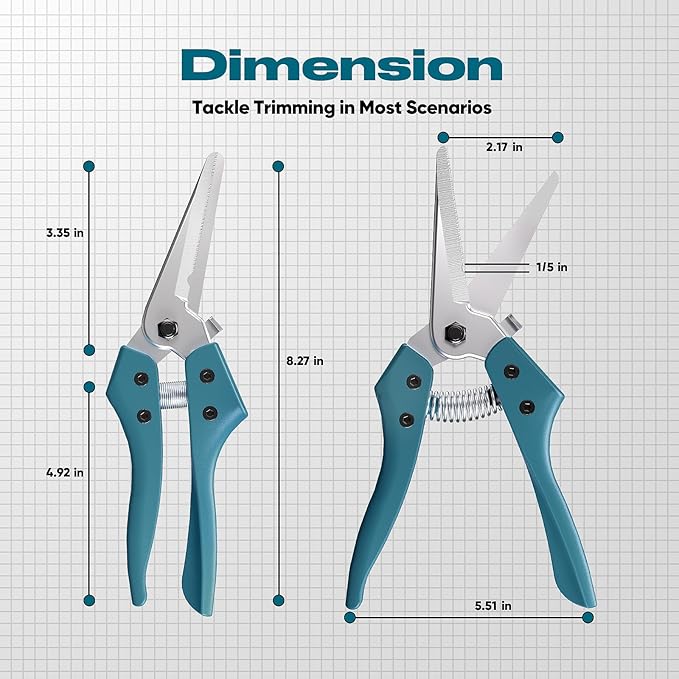 GARTOL 8" Scissors All Purpose Heavy Duty, Ultra sharp Tin Snips with Cable Notch, Finely Serrated Angled-Blades - Industrial Scissors for Carpet, Cardboard, Sheet Metal, Leather, Insulation, Wires