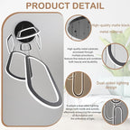 Flashing God H138 Modern Chandelier 6-Rings Large Chandelier for High Ceiling Led Dimmable Ring Pendant Lighting Black Contemporary Chandeliers for Villa Foyer Entrance Living Room