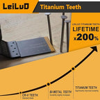 LEILUO 20 Piece Titanium Multitool Blade Set Extra Longer & Wider Oscillating Saw Blades Kit for Wood Nails Thin Metal Storage Bag Included
