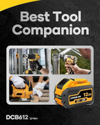 60V Battery 12ah Replacement for Dewalt Batteries 60 Volt DCB606 DCB609 DCB612 4 Pack, Compatible with Dewalt 20V 60V Cordless Power Tools