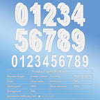 Mailbox Numbers Sticker - Reflective, Self Adhesive Numbers for Outside, Durable & Easy to Apply (White, 4" x 2, 2" x 1)