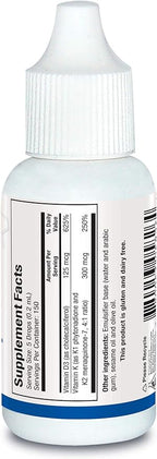 Biotics Research Bio-DK-Mulsion™–Emulsified Liquid Vitamin D and K, D3 Drops 125 mcg & Vitamin K (K1, K2) 300 mcg MK-7–Supports Stronger Bones, Musculoskeletal Strength, Healthy Heart & BMI 1 fl oz